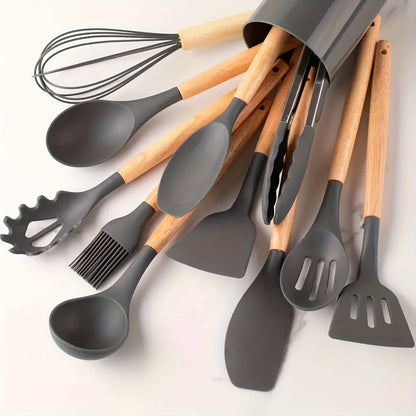 Durable Silicone Kitchen Utensil Set – Non Stick and Heatproof
