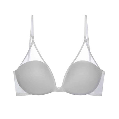 Comfortable Seamless Backless Bra with Sheer Mesh