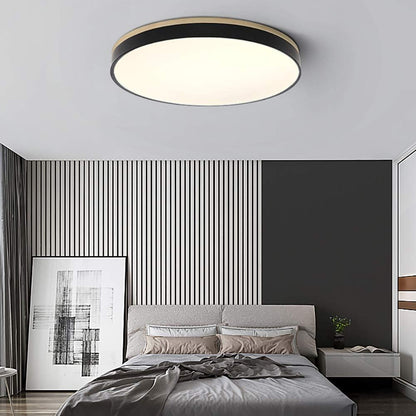 Rustic Wooden Semi Flush Ceiling Lamp