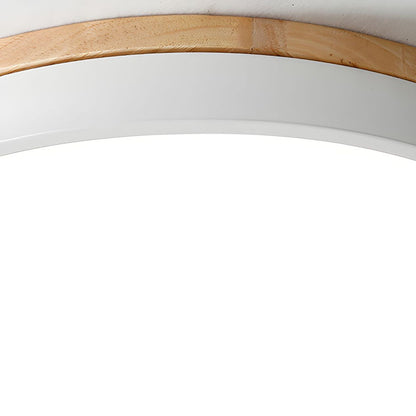 Rustic Wooden Semi Flush Ceiling Lamp