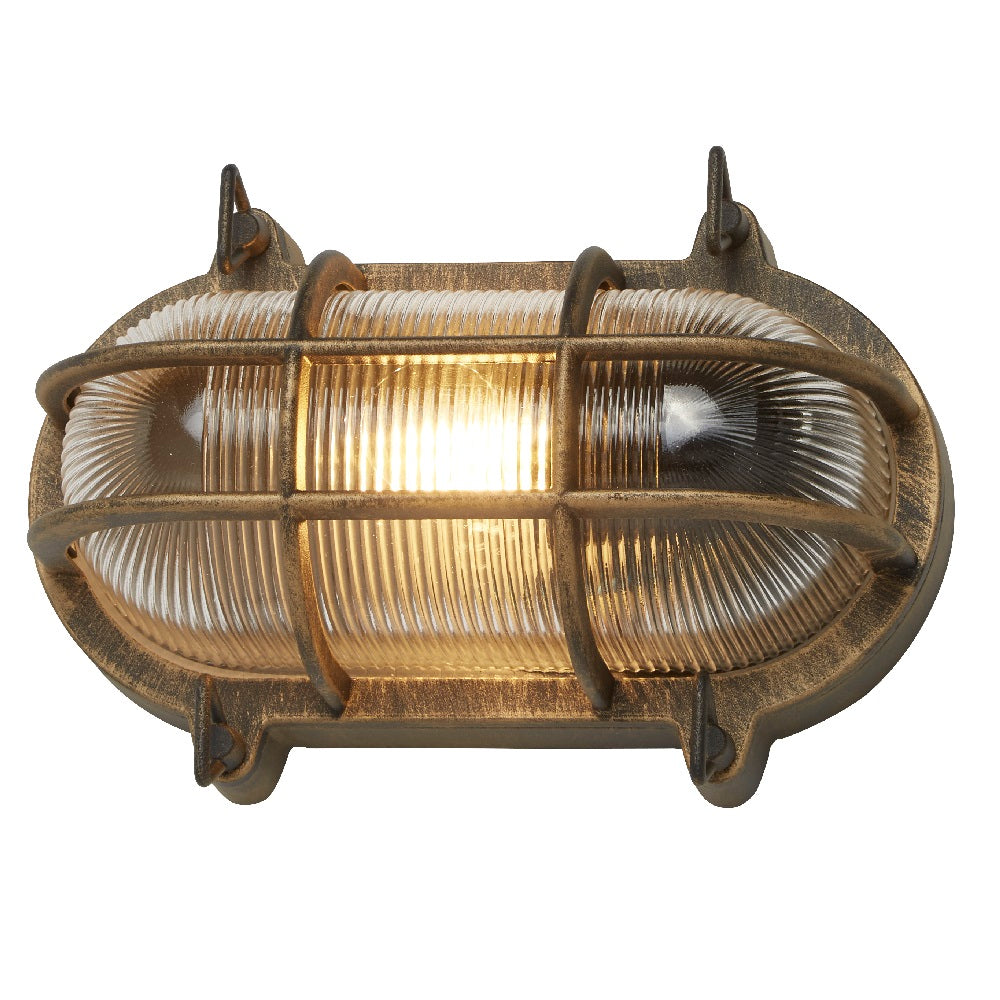 Classic Bronze Outdoor Glass Wall Light Fixture