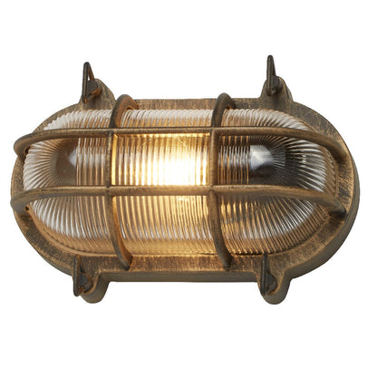 Classic Bronze Outdoor Glass Wall Light Fixture
