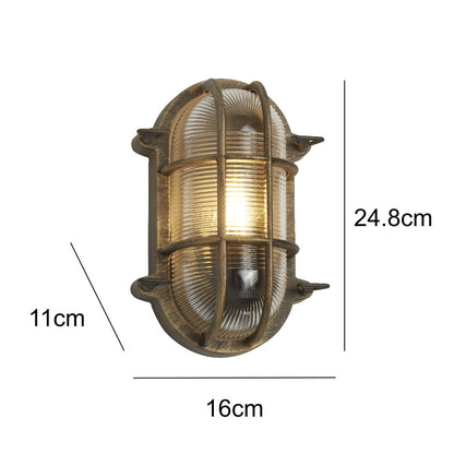 Classic Bronze Outdoor Glass Wall Light Fixture