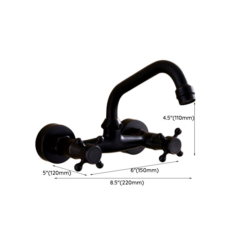 Modern Black Mount Bathroom Faucet Widespread Sink Mixer