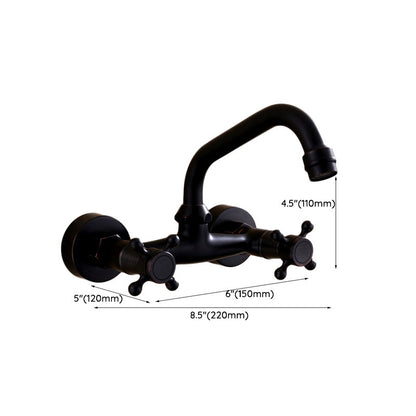 Modern Black Mount Bathroom Faucet Widespread Sink Mixer