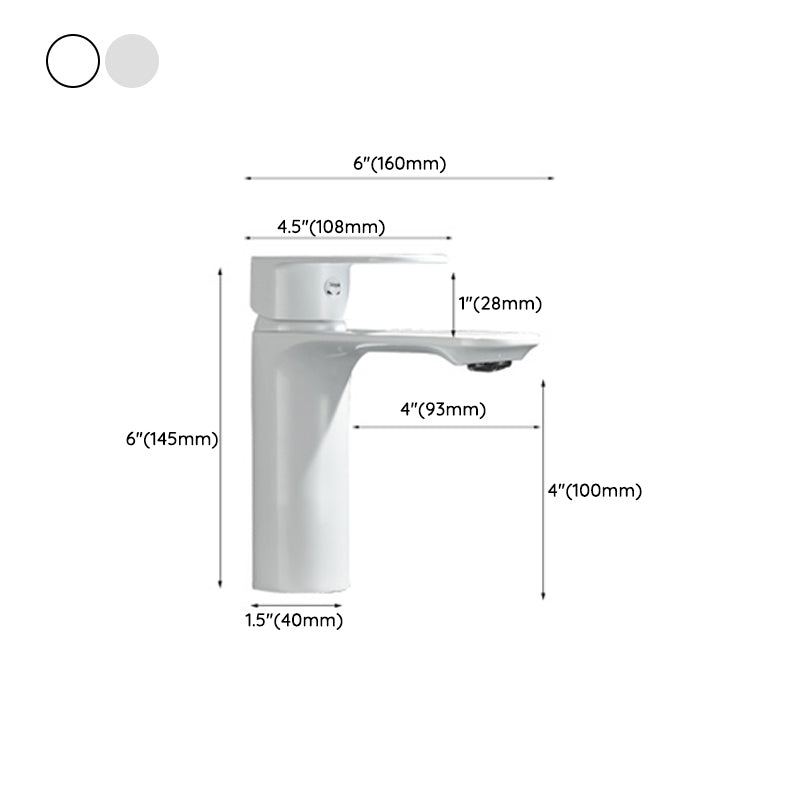 Modern Single Handle Brass Bathroom Sink Faucet