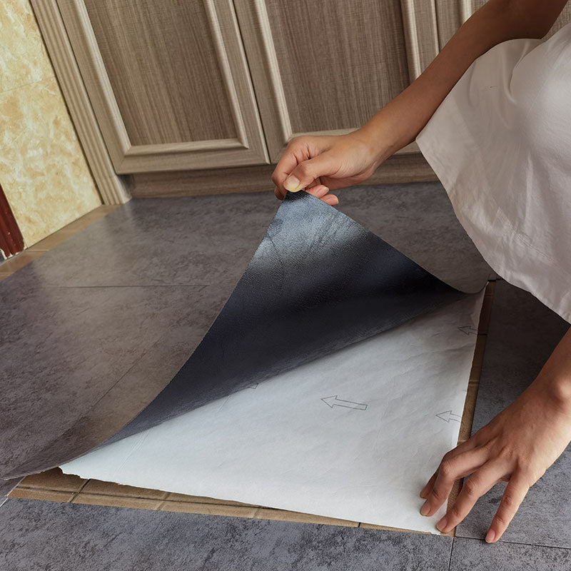 Grey Stone Effect Self Adhesive Vinyl Floor Tiles - Cofik