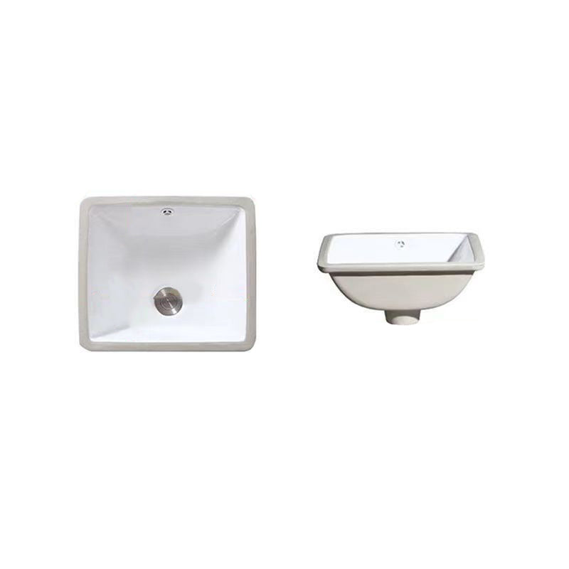 Contemporary Oval Ceramic Sink with Built-in Pop-Up Drain