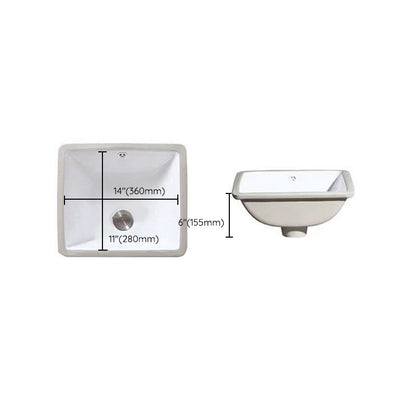 Contemporary Oval Ceramic Sink with Built-in Pop-Up Drain