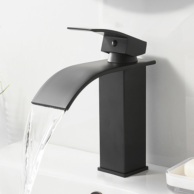 Luxury Waterfall Bathtub Faucet Brass Lever Handle Sink Mixer - Cofik