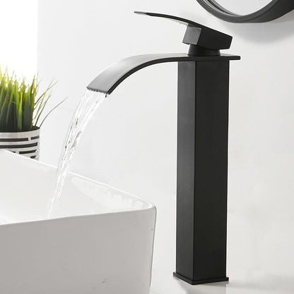 Luxury Waterfall Bathtub Faucet Brass Lever Handle Sink Mixer