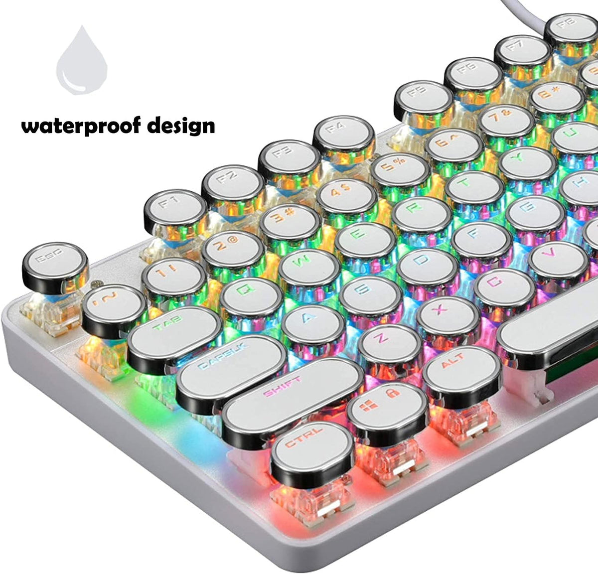 Pro Gamer Keyboard RGB LED Blue Mechanical Keys