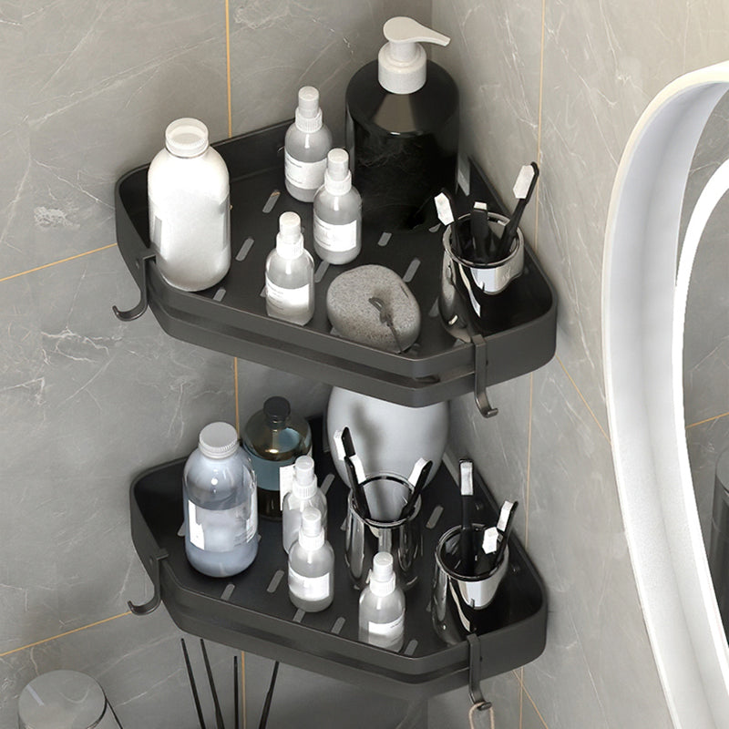 Contemporary 3-Piece Bathroom Accessory Set Stainless Steel Shelf