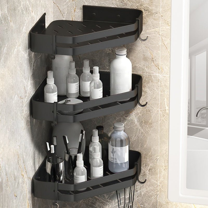 Contemporary 3-Piece Bathroom Accessory Set Stainless Steel Shelf