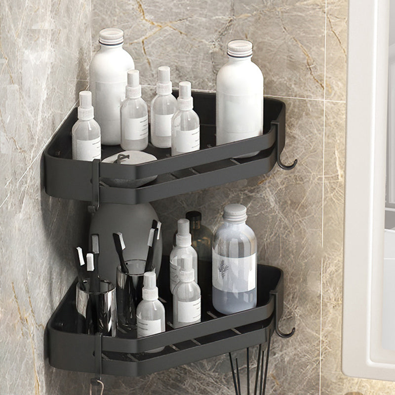 Contemporary 3-Piece Bathroom Accessory Set Stainless Steel Shelf