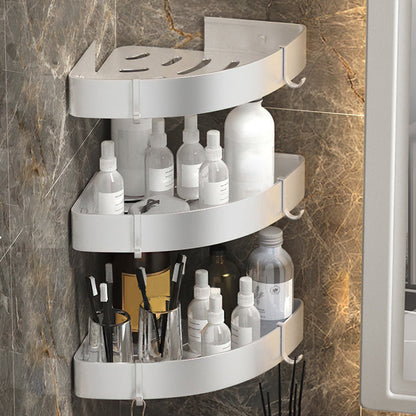 Contemporary 3-Piece Bathroom Accessory Set Stainless Steel Shelf