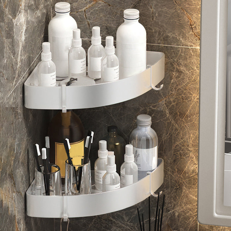 Contemporary 3-Piece Bathroom Accessory Set Stainless Steel Shelf