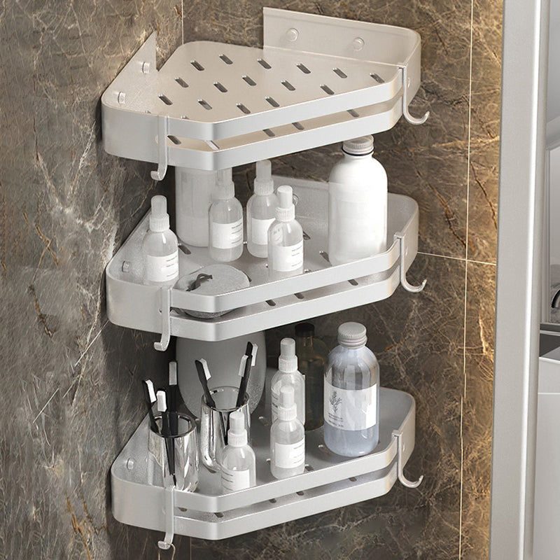 Contemporary 3-Piece Bathroom Accessory Set Stainless Steel Shelf