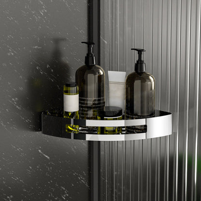 Luxury Chrome Bathroom Shelf Set Stainless Steel Corner Rack - Cofik