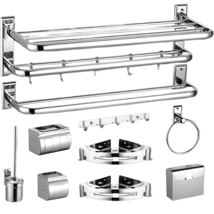 Modern Silver Bathroom Accessories Set