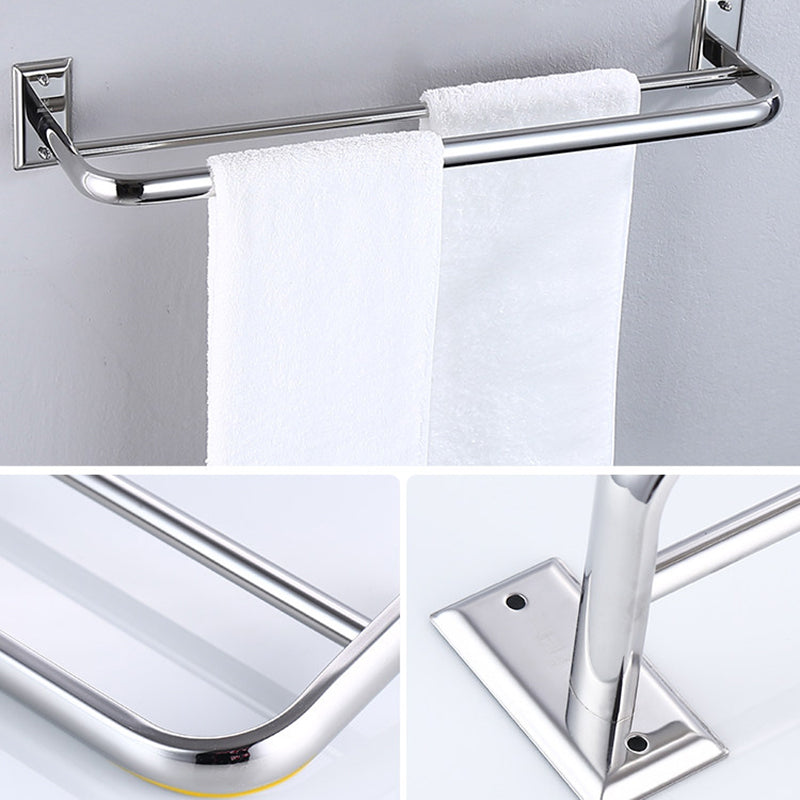 Modern Silver Bathroom Accessories Set