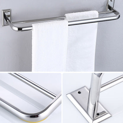 Modern Silver Bathroom Accessories Set