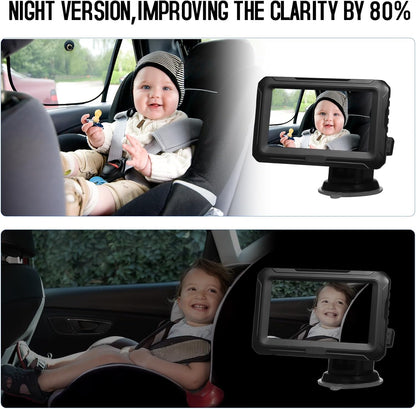Baby Car Seat Mirror with HD Camera and 4.3 Display