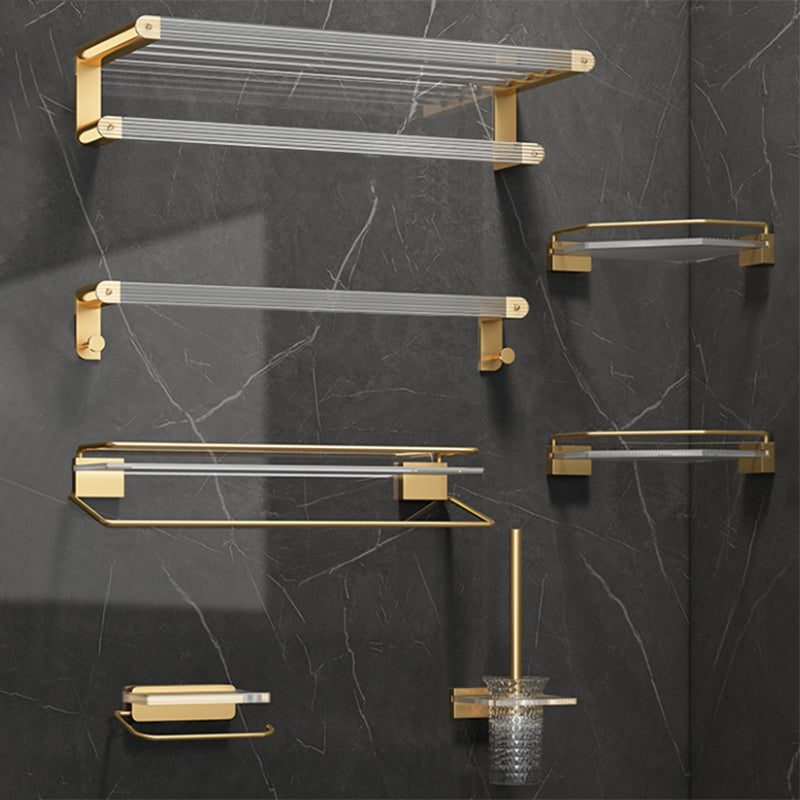 Luxury Gold Bathroom Set Towel Holder Shelf Accessories