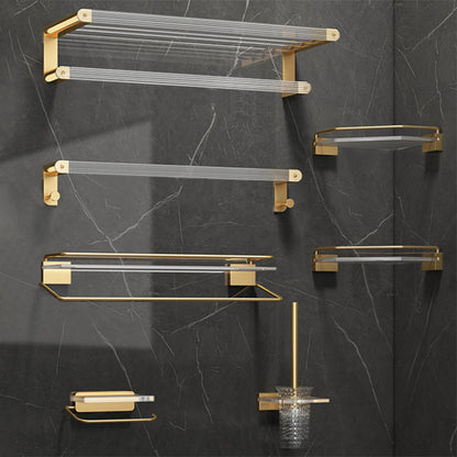 Luxury Gold Bathroom Set Towel Holder Shelf Accessories