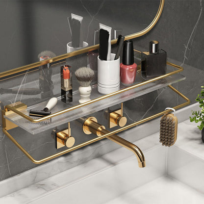 Luxury Gold Bathroom Set Towel Holder Shelf Accessories