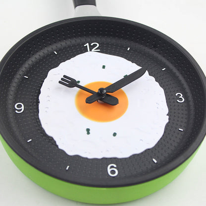Quiet Kitchen Wall Clock Silent Fried Egg Design