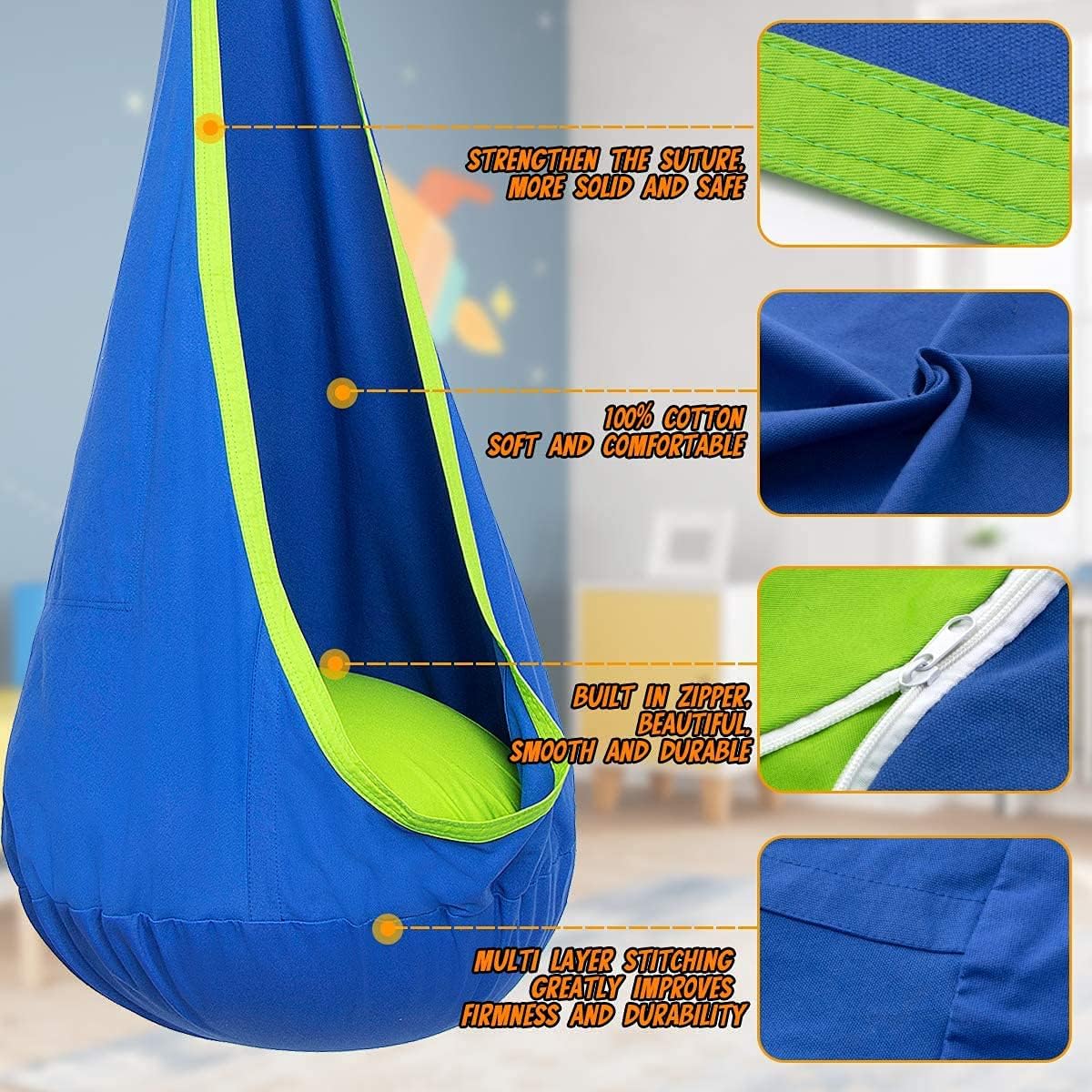 Comfy Hanging Lounge Chair | Sturdy & Cozy