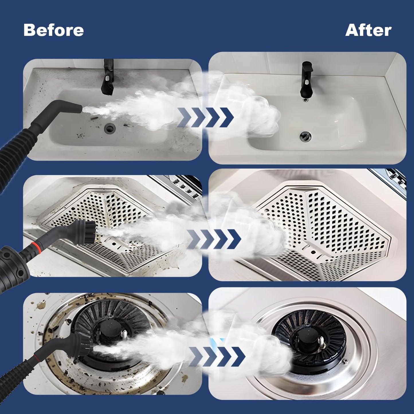 Powerful Handheld Steam Cleaner with 9 Accessories