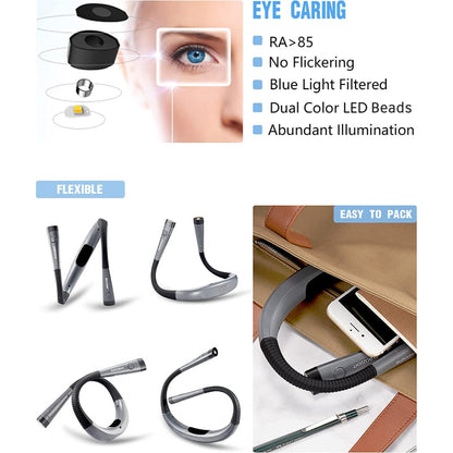 Portable LED Reading Light for Bed and Book