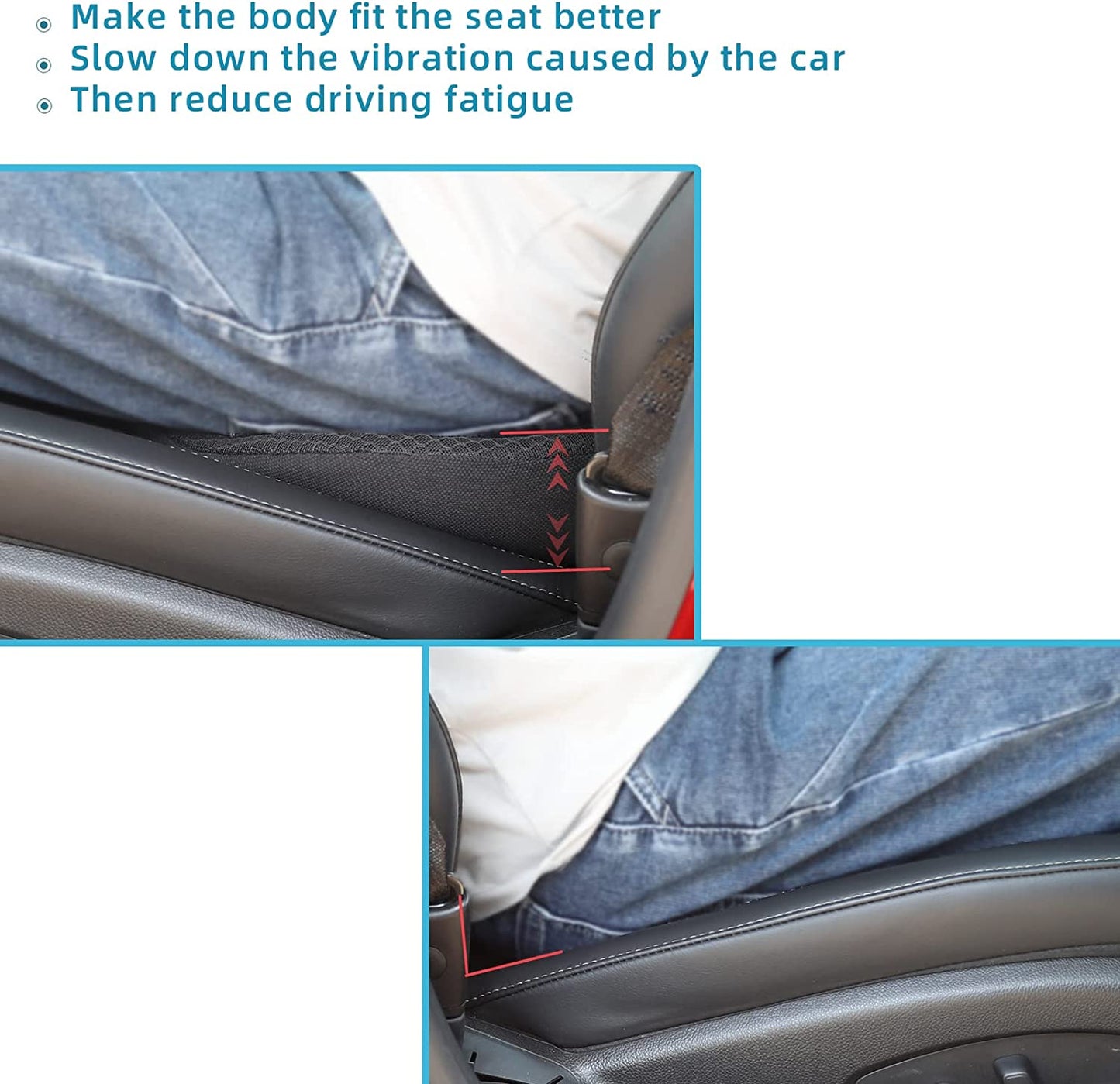 Comfortable Car Seat Pad for Short Drivers