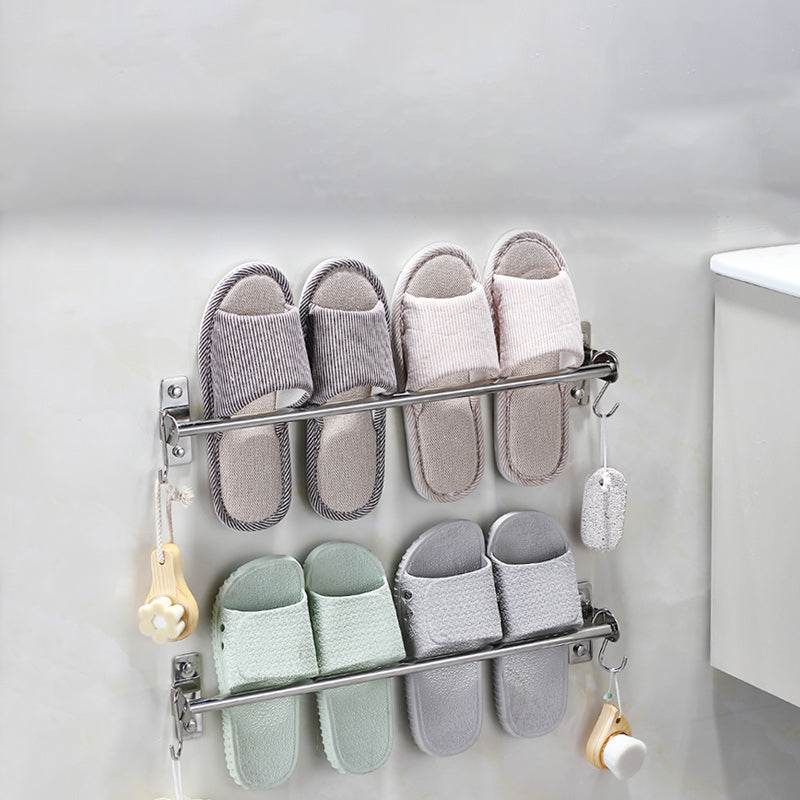 Silver 3-Piece Bathroom Accessory Set Modern Holder