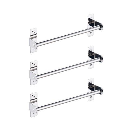 Silver 3-Piece Bathroom Accessory Set Modern Holder