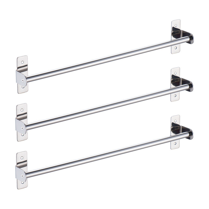 Silver 3-Piece Bathroom Accessory Set Modern Holder