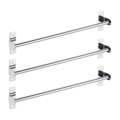 Silver 3-Piece Bathroom Accessory Set Modern Holder