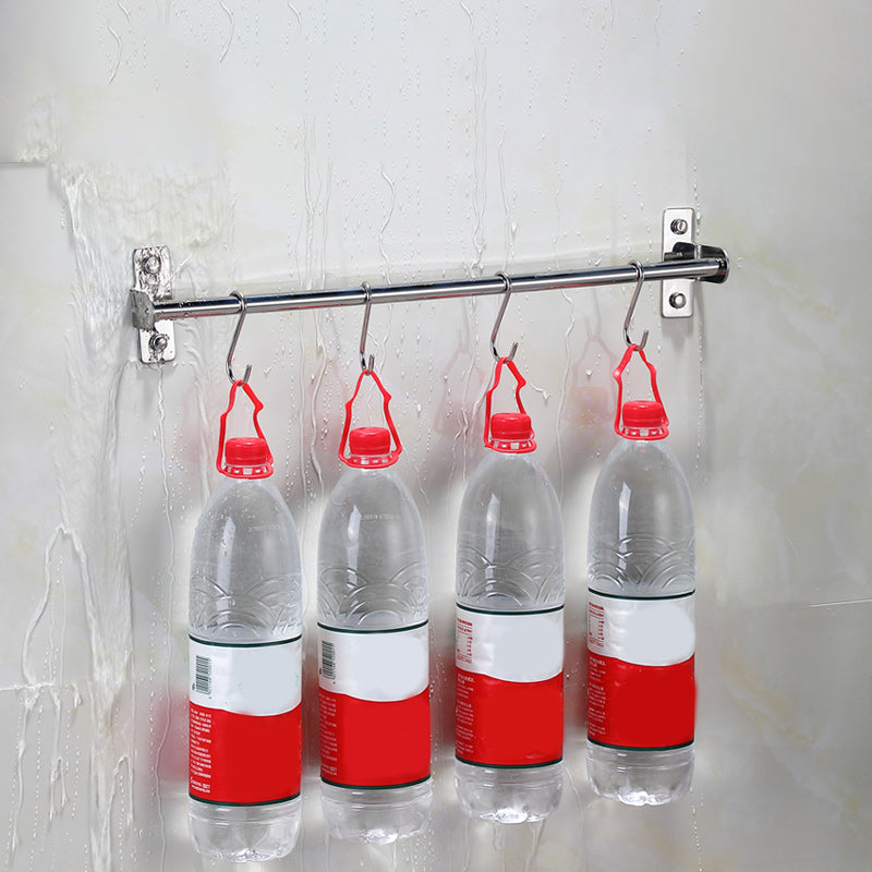 Silver 3-Piece Bathroom Accessory Set Modern Holder