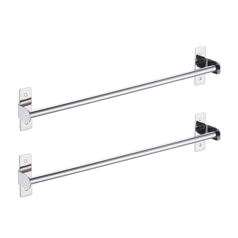 Silver 3-Piece Bathroom Accessory Set Modern Holder