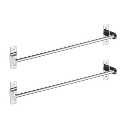 Silver 3-Piece Bathroom Accessory Set Modern Holder