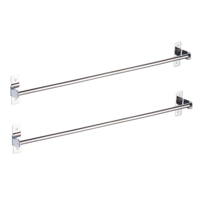 Silver 3-Piece Bathroom Accessory Set Modern Holder