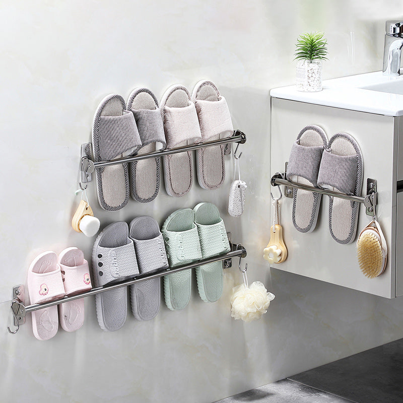 Silver 3-Piece Bathroom Accessory Set Modern Holder