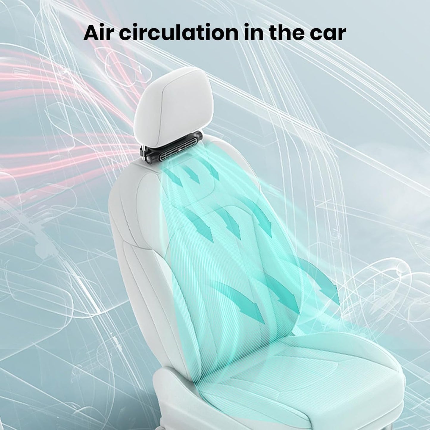 Compact USB Car Air Cooler Fan with Free Extra