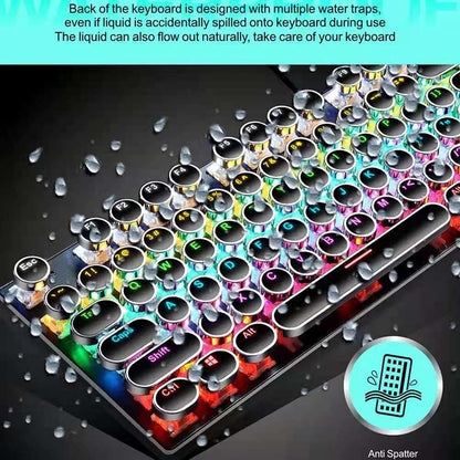 Pro Gamer Keyboard RGB LED Blue Mechanical Keys