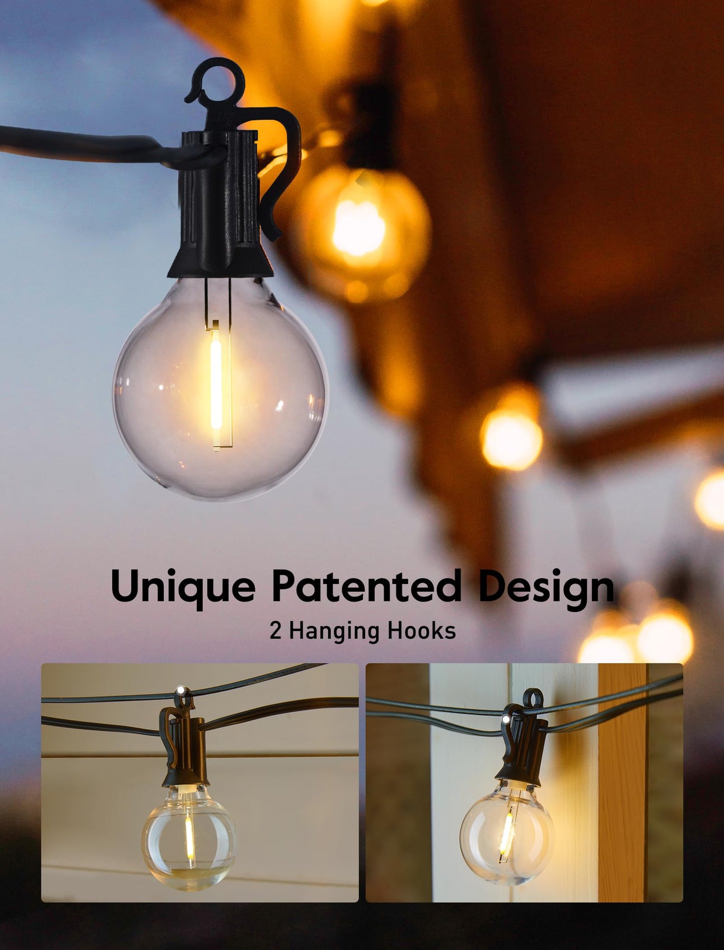 Weatherproof G40 Patio String Lights