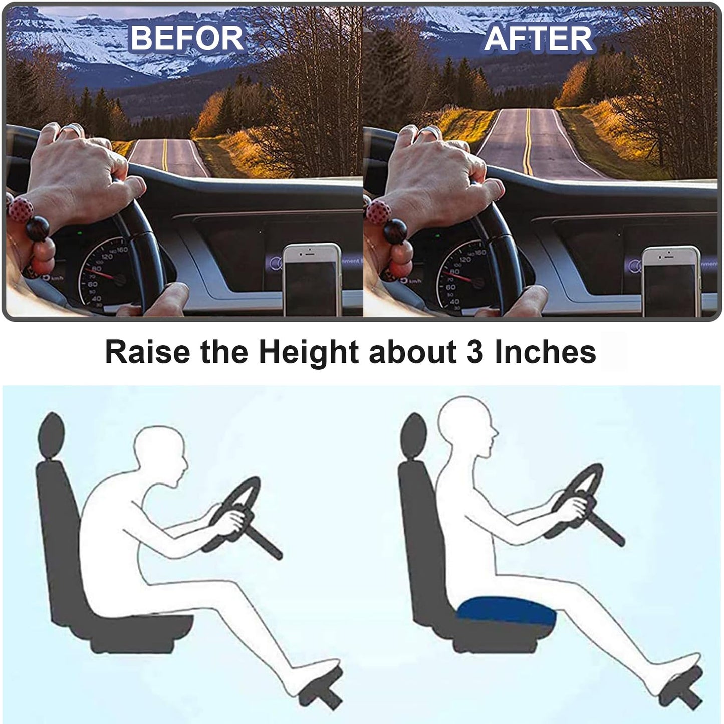 Comfortable Car Office Seat Cushion for Back Support