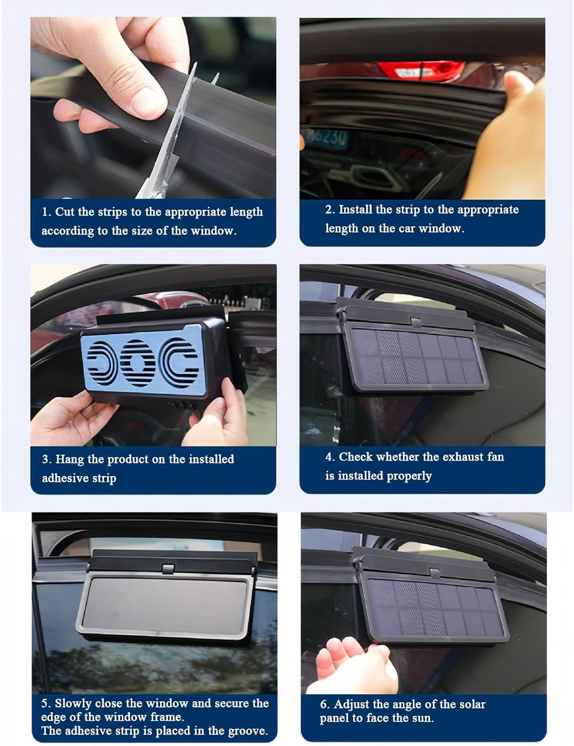 Portable Car Window Vent Cooler Fan