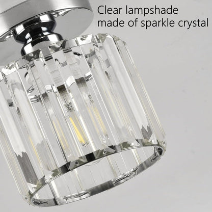 Luxury Glass Semi Flush Ceiling Light